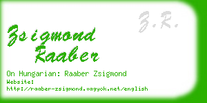 zsigmond raaber business card